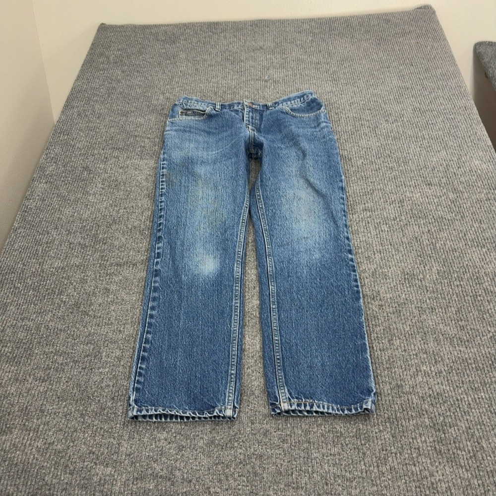 Lee Jeans Mens 35x30 Blue Cotton Regular Fit Straight Leg Casual Workwear Style